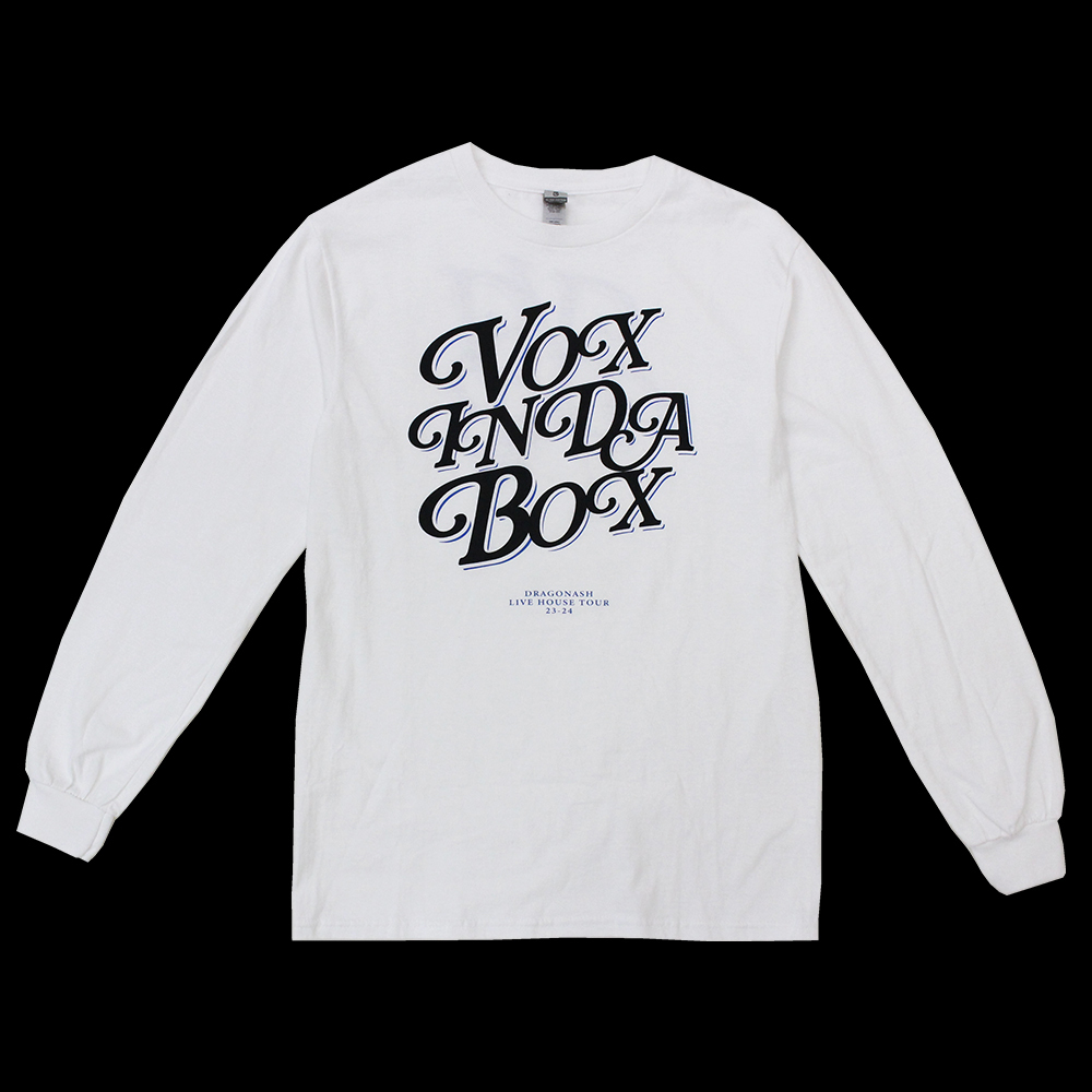 VOX IN DA BOX LOGO ロングスリーブTシャツ（ホワイト）