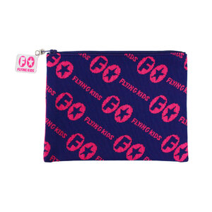FK ニットポーチ(NAVY×PINK)