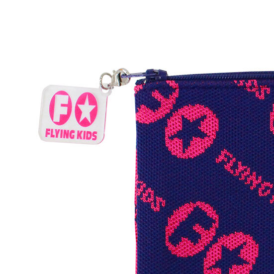 FK ニットポーチ(NAVY×PINK)