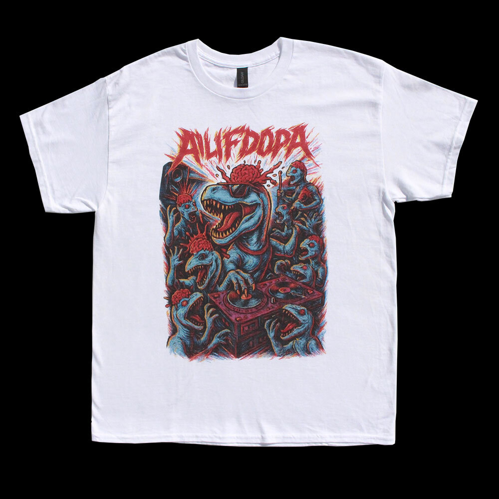 DINO HEAD PARTY WHITE T-shirt